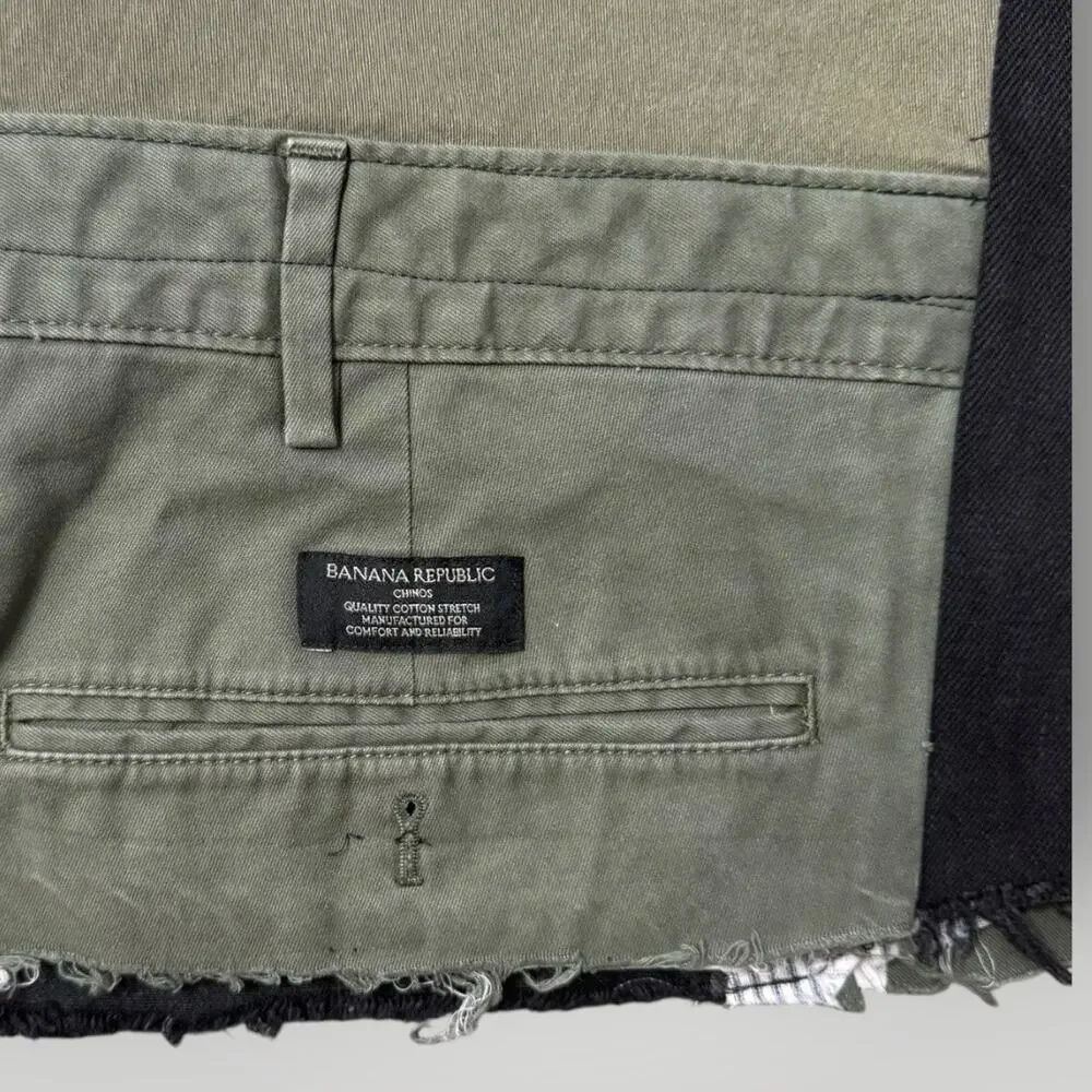 Lovant Men’s Patchwork Cargo Pants Wide Leg  Deconstructed Y2K Style - Picture 7 of 11